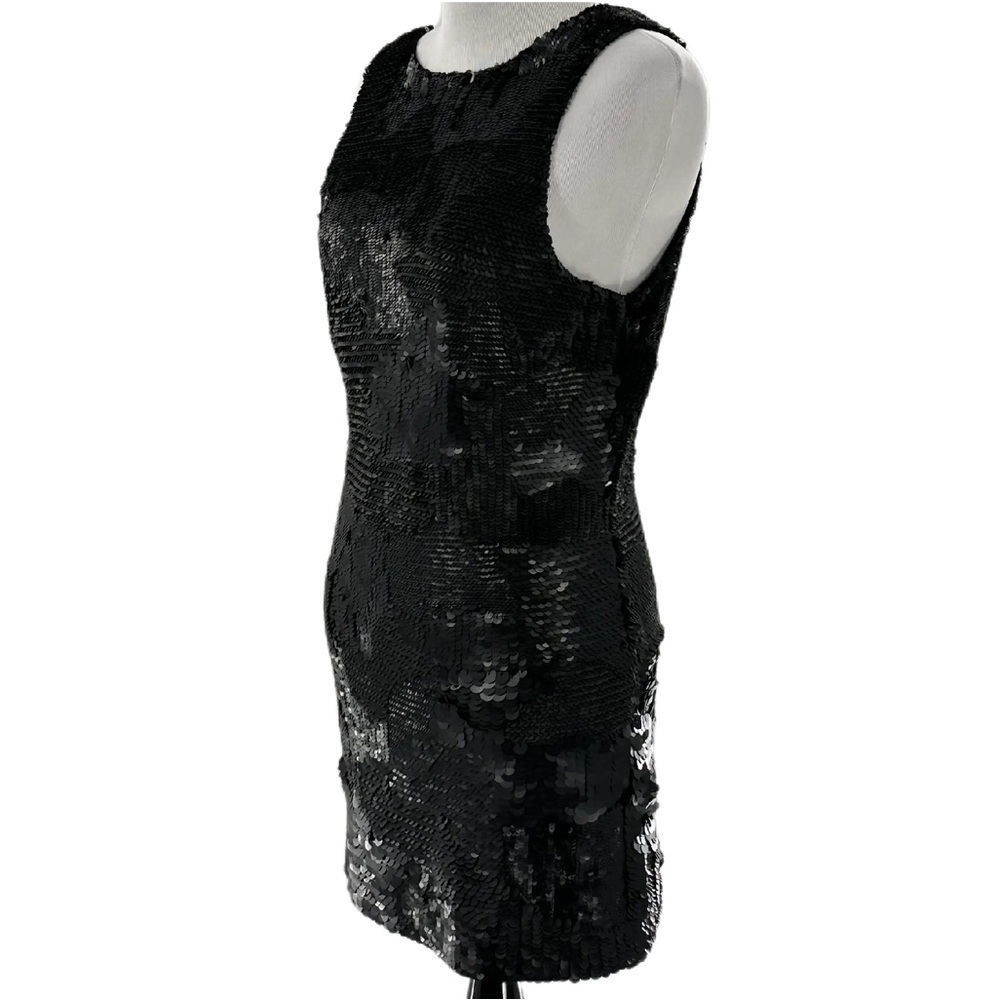 All saints Brochette dress 6 38 black sequins LBD v-neck cocktail party formal - Picture 5 of 12